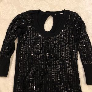 Women’s black sequin sweater